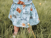 Little Explorer Circle Skirt - Blue