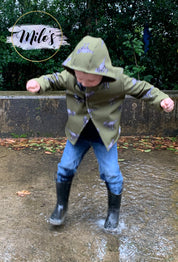 Khaki Dinosaur Coat - Dinosaur Claw Toggles