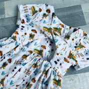 Premium 100% Cotton Sun Dress with twist back detail - Fox at the Farm