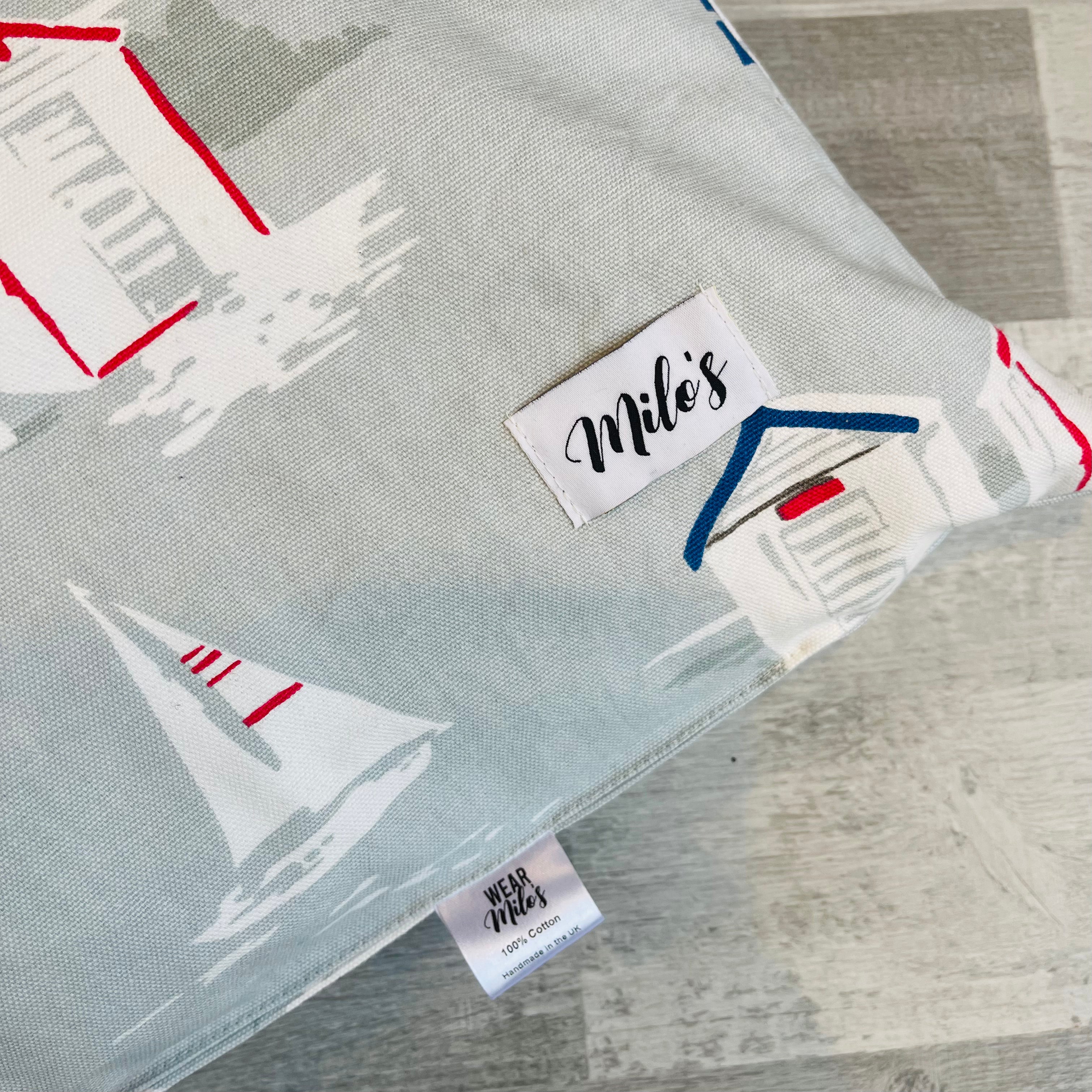 Sailboat & Beach Hut Giant Cushion
