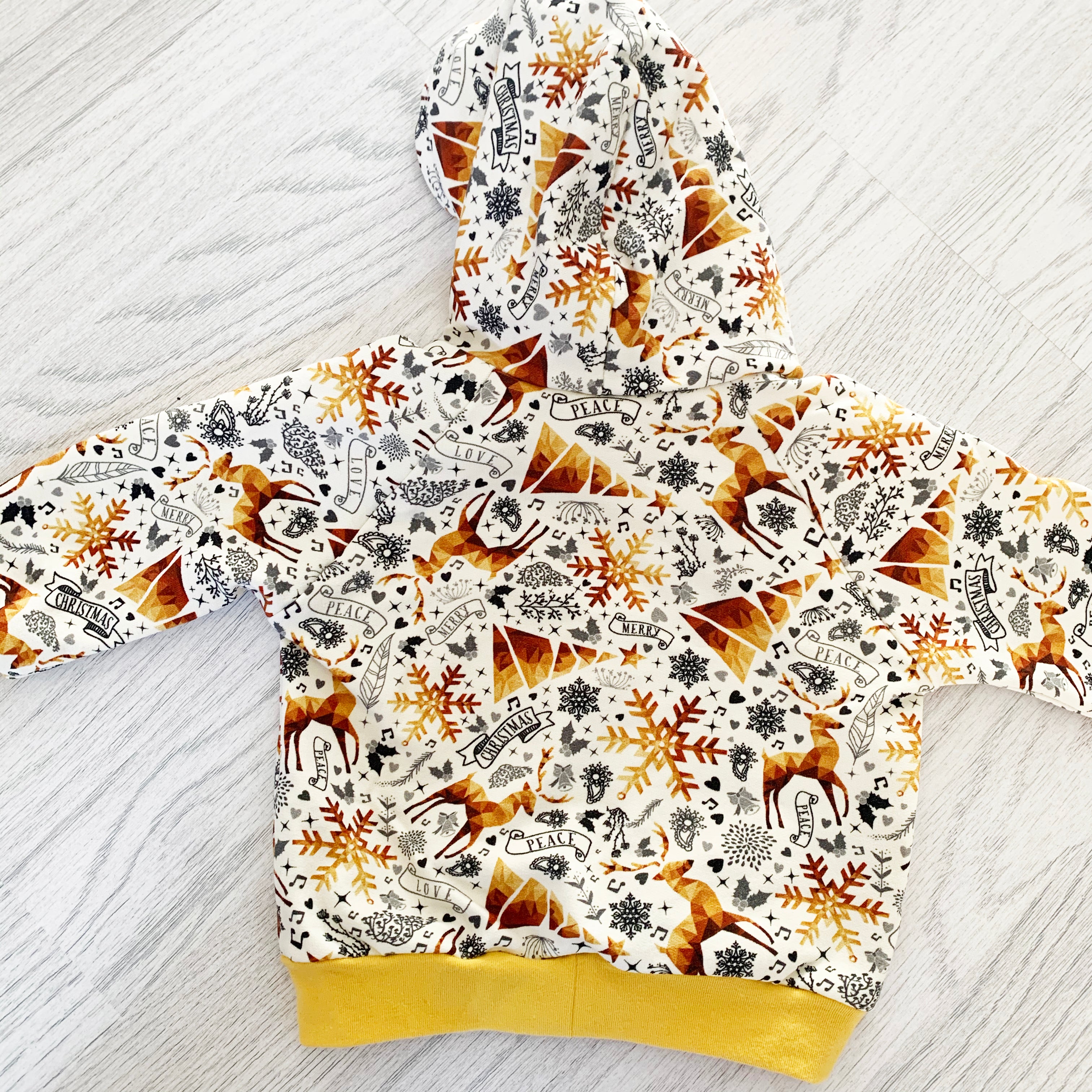 Golden Christmas Hoodie - Newborn
