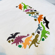 Personalised 'J' Embroidered Dinosaur Initial Cushion