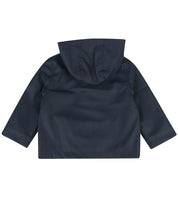 Navy Blue Showerproof Coat with Nautical Stripe Lining