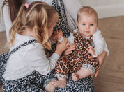 Snow Leopard Slouch Dungarees