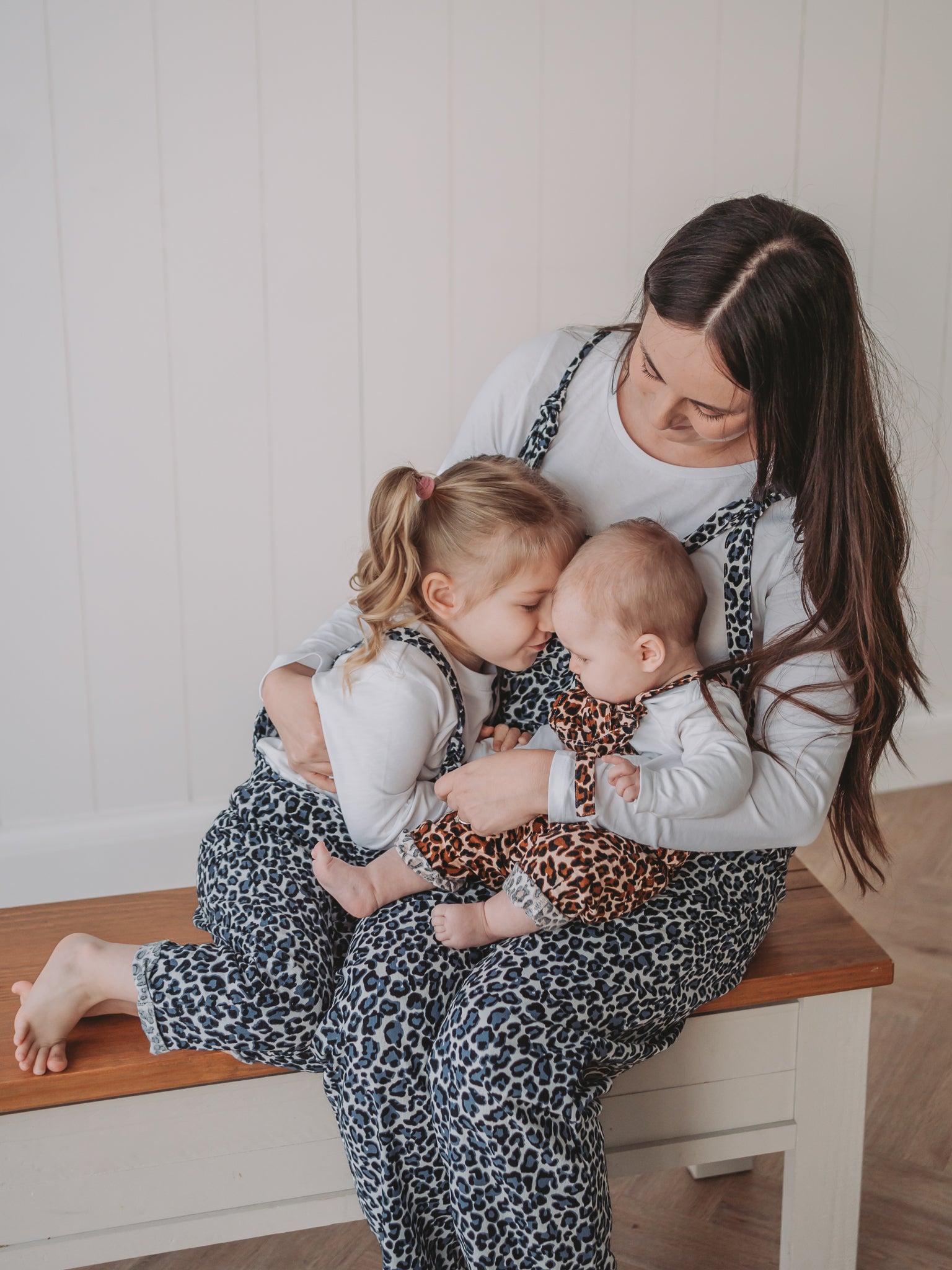 Snow Leopard Slouch Dungarees