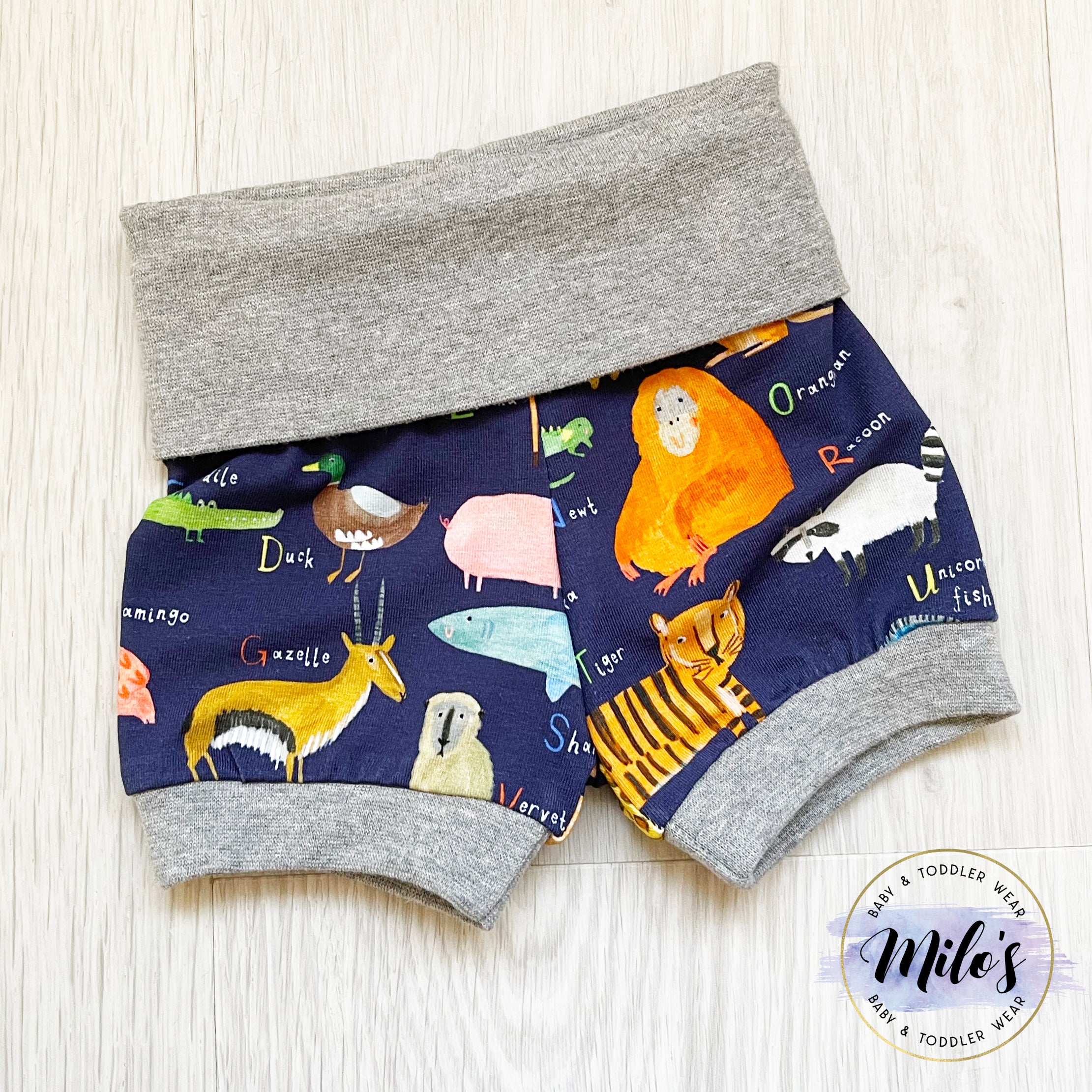 AlphaZoo Foldover Shorts - Navy