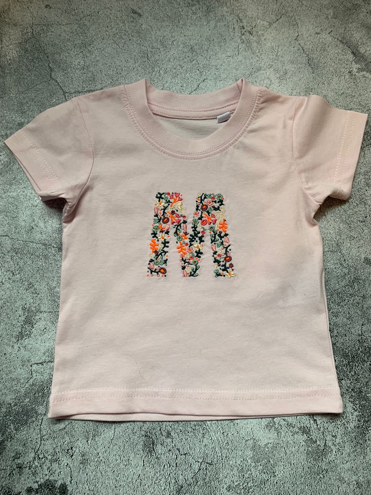 Embroidered 'M' Tee - 0-6 Months