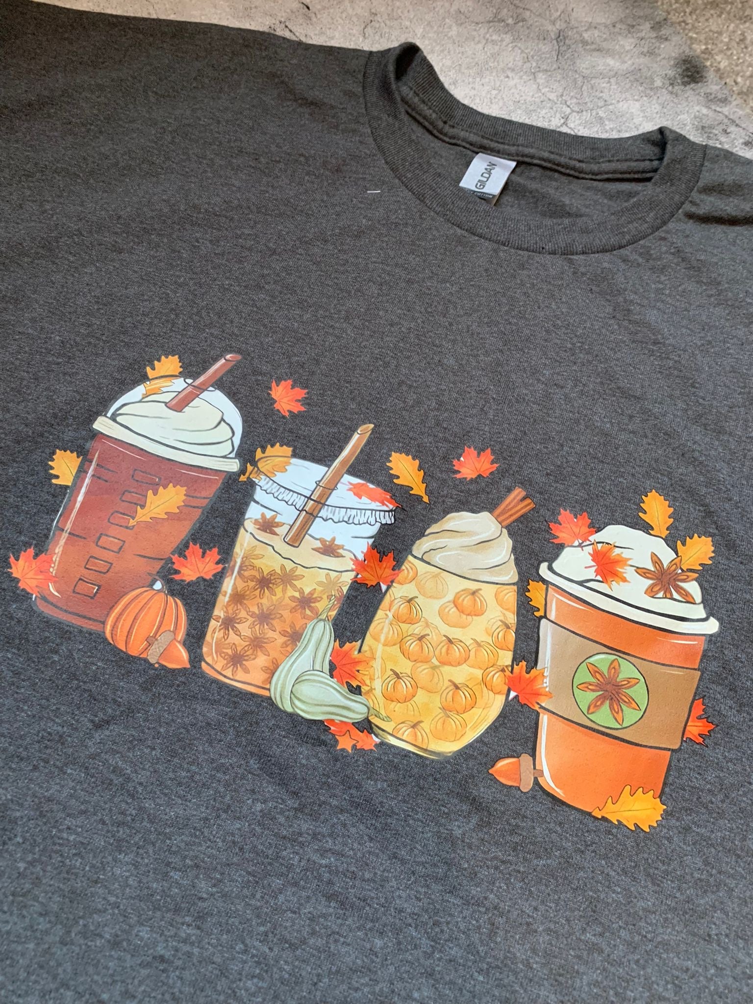 Autumn Coffee Tee - Adults 2XL