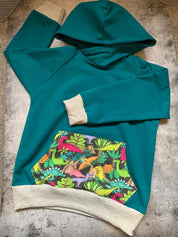 Green Dinosaur Hoodie - Age 8