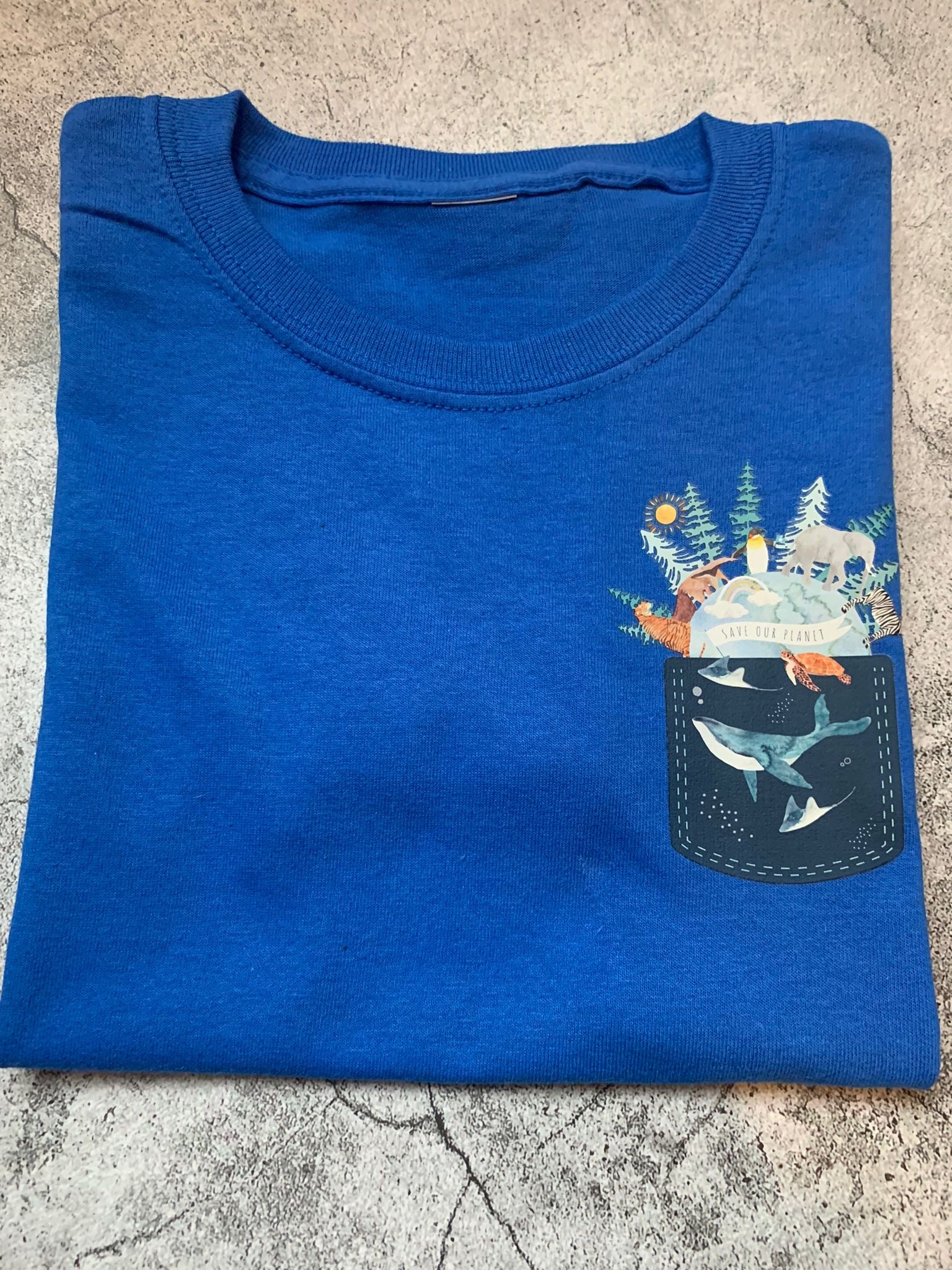 Save Our Planet Faux Pocket Tee - 3/4 Years