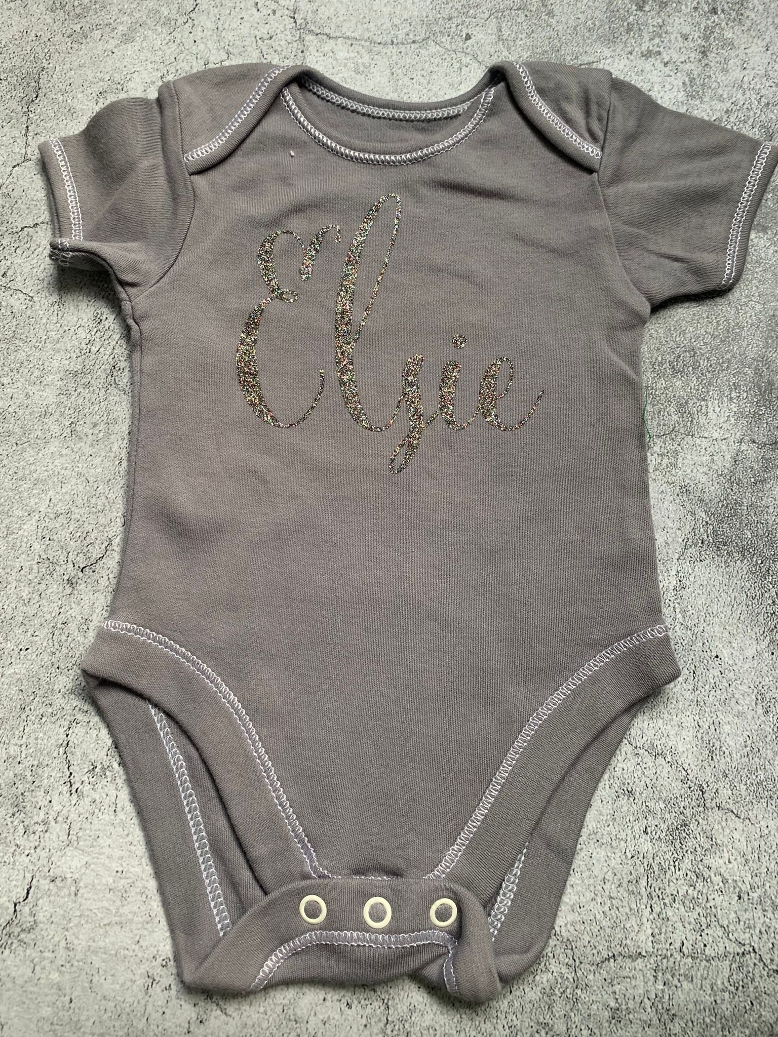 Ex-Display Personalised 'ELSIE' Vest - 0-3 months