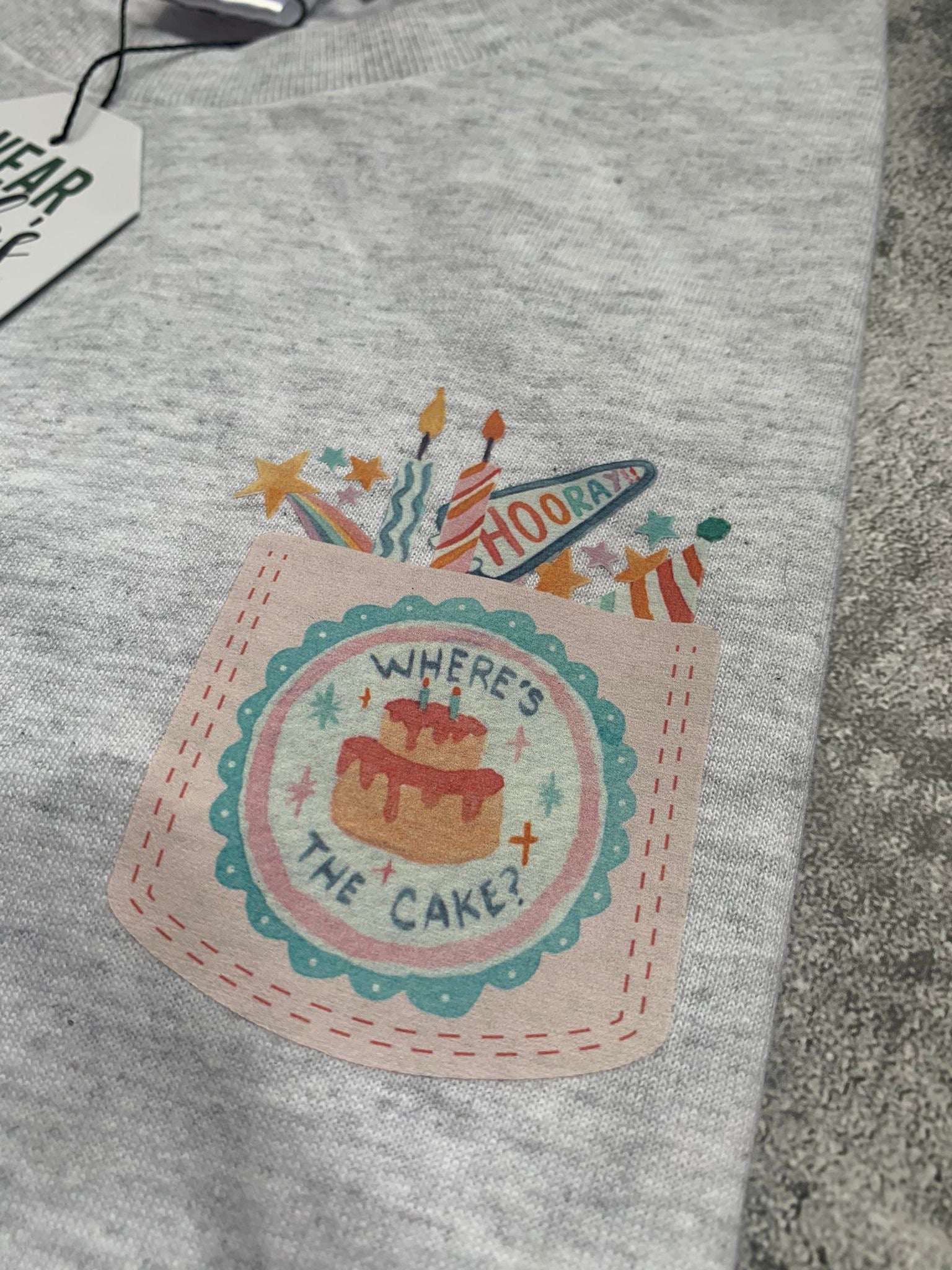Where's the Cake? Faux Pocket Tee - 5/6 years
