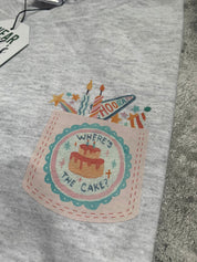 Where's the Cake? Faux Pocket Tee - 5/6 years