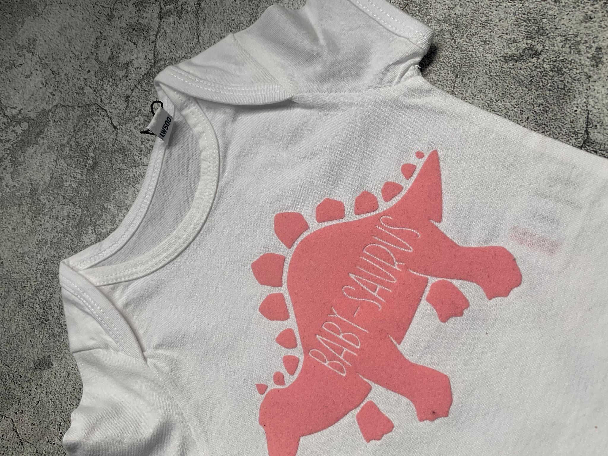 Baby-Saurus Baby Vest - 0-3 months