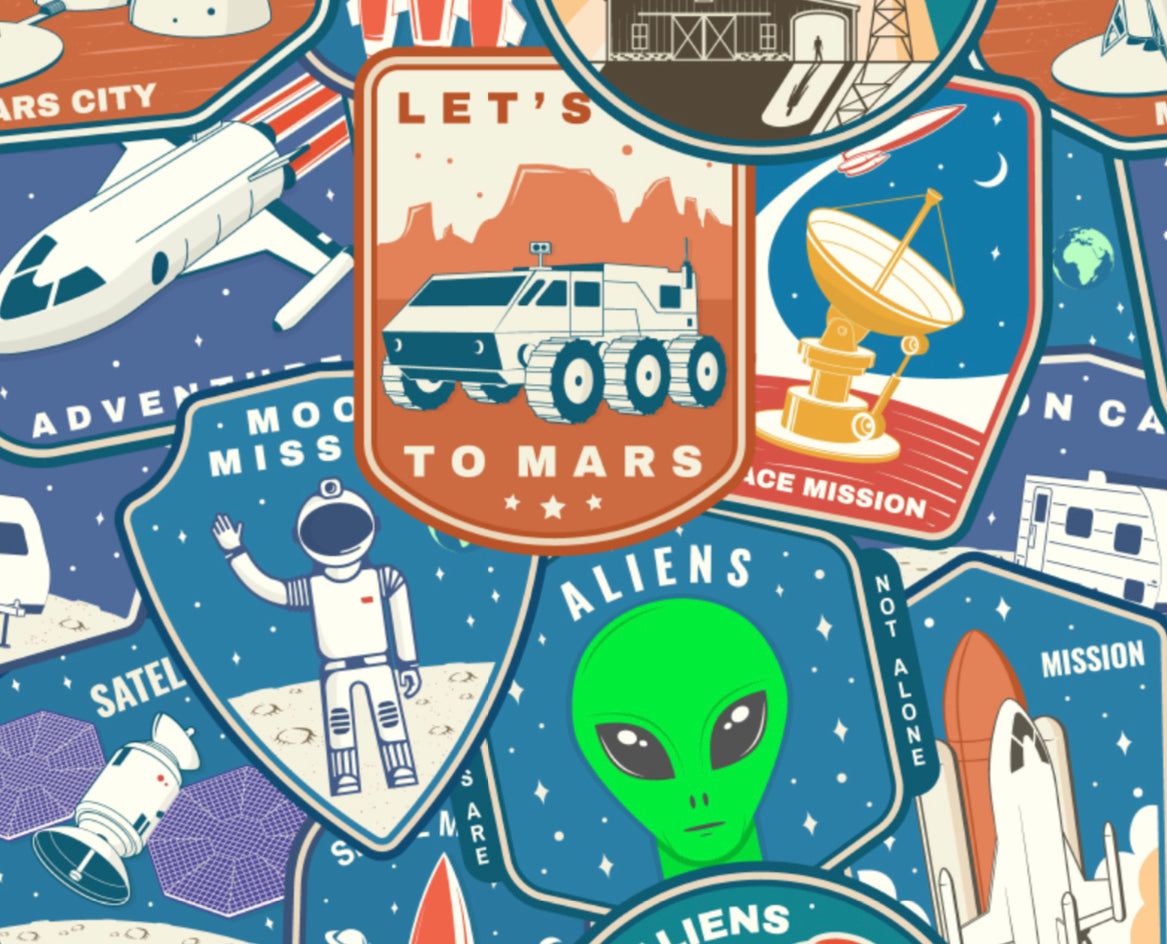 100% Cotton Space Badge Bedding