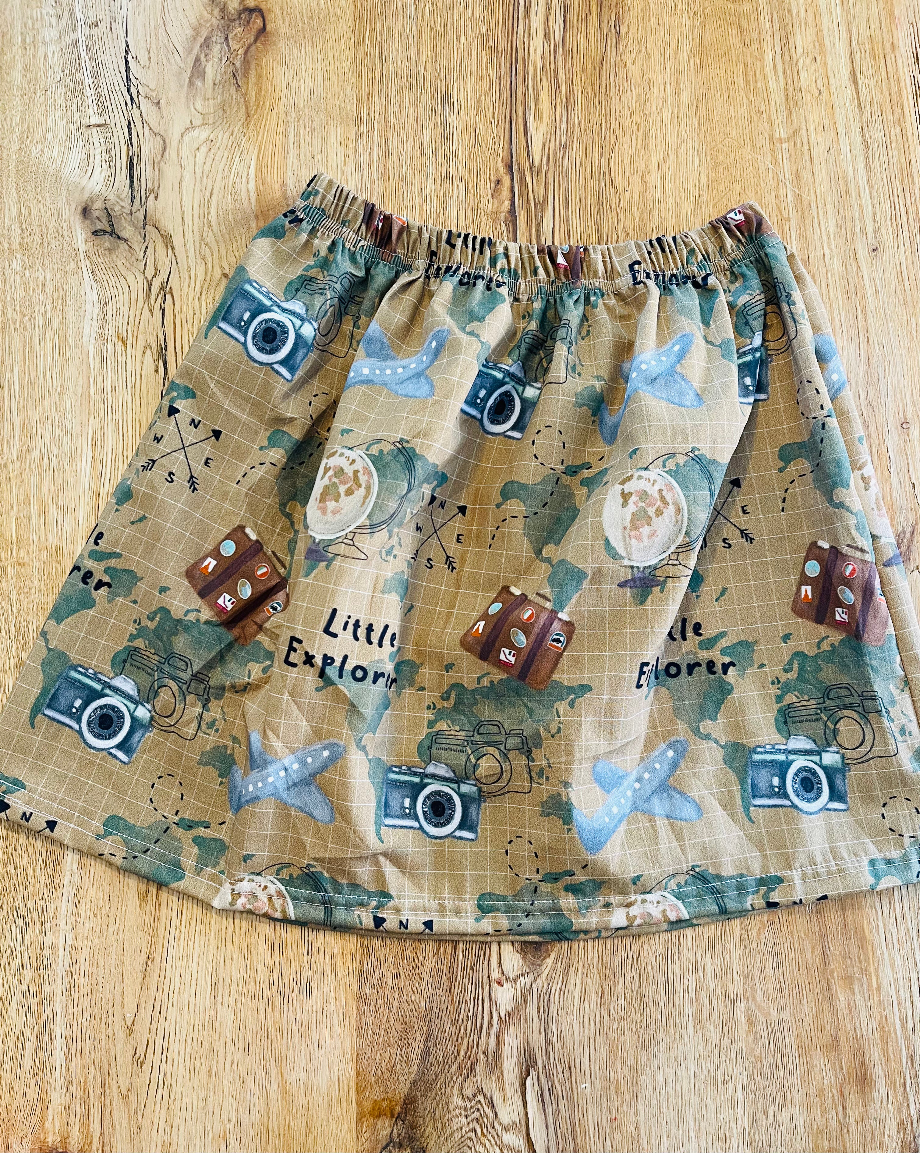 Little Explorer Circle Skirt - Mustard