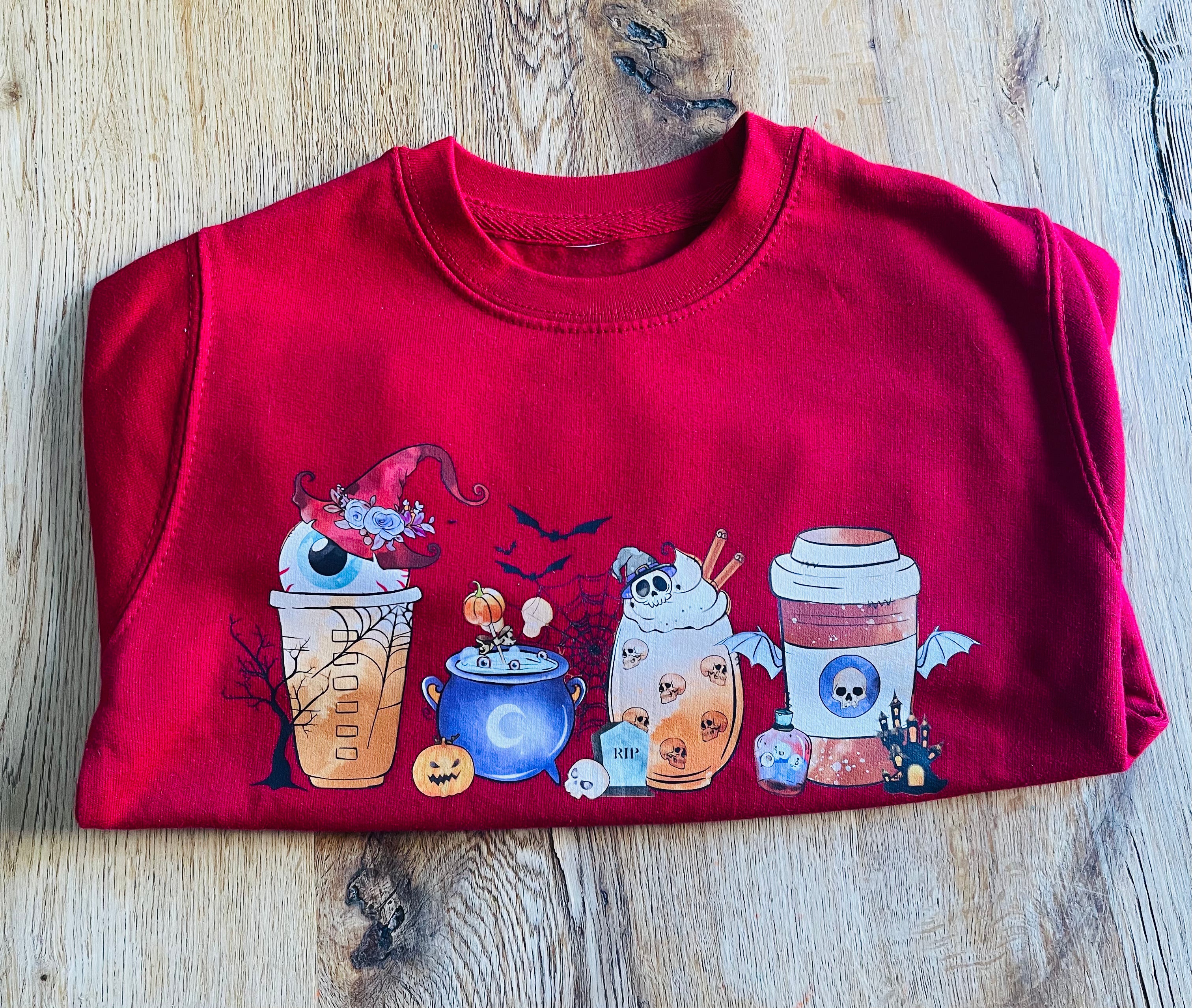 Halloween Coffee Sweater - 5-6 Years