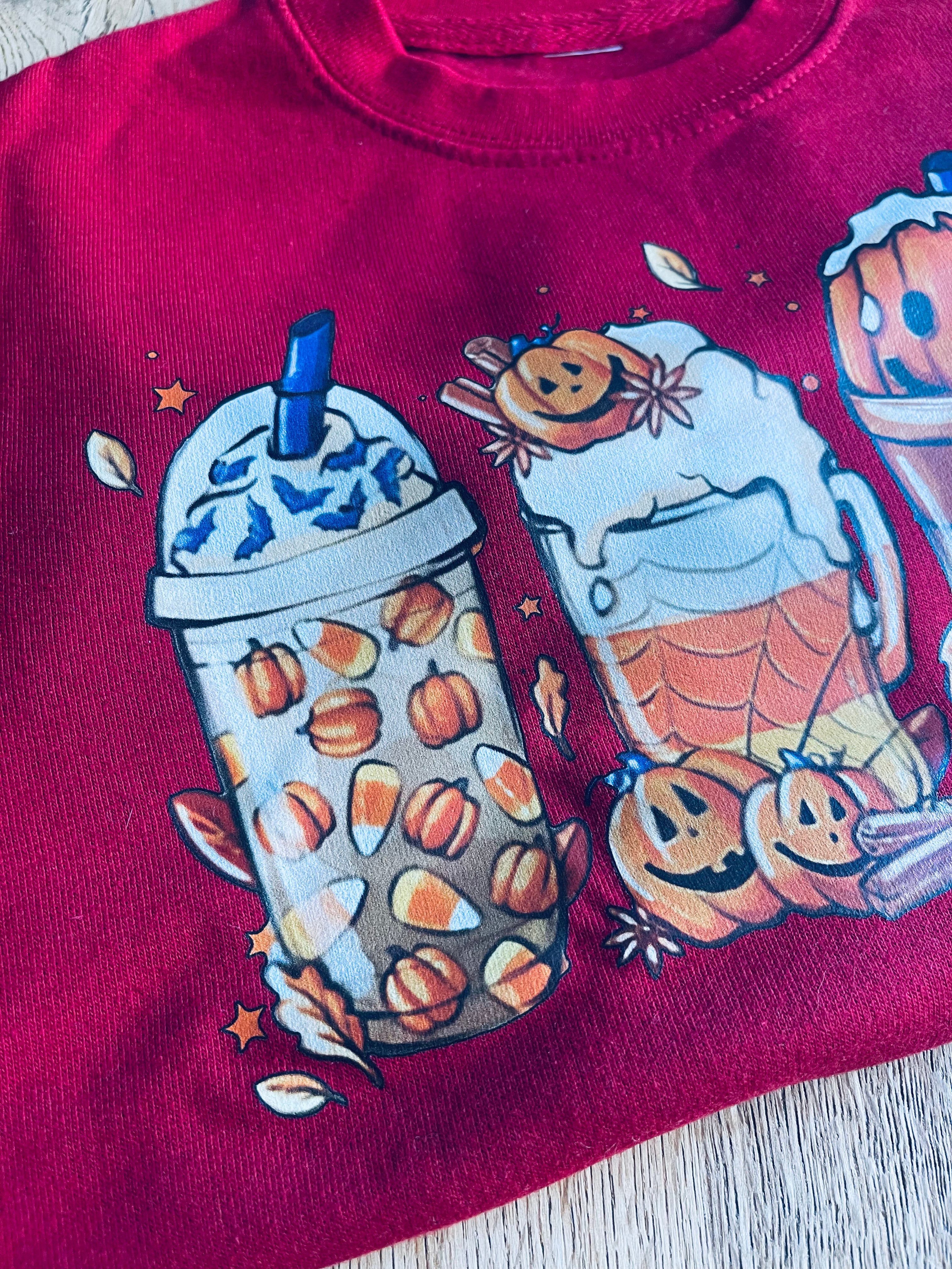 Halloween Coffee Sweater - 5-6 Years