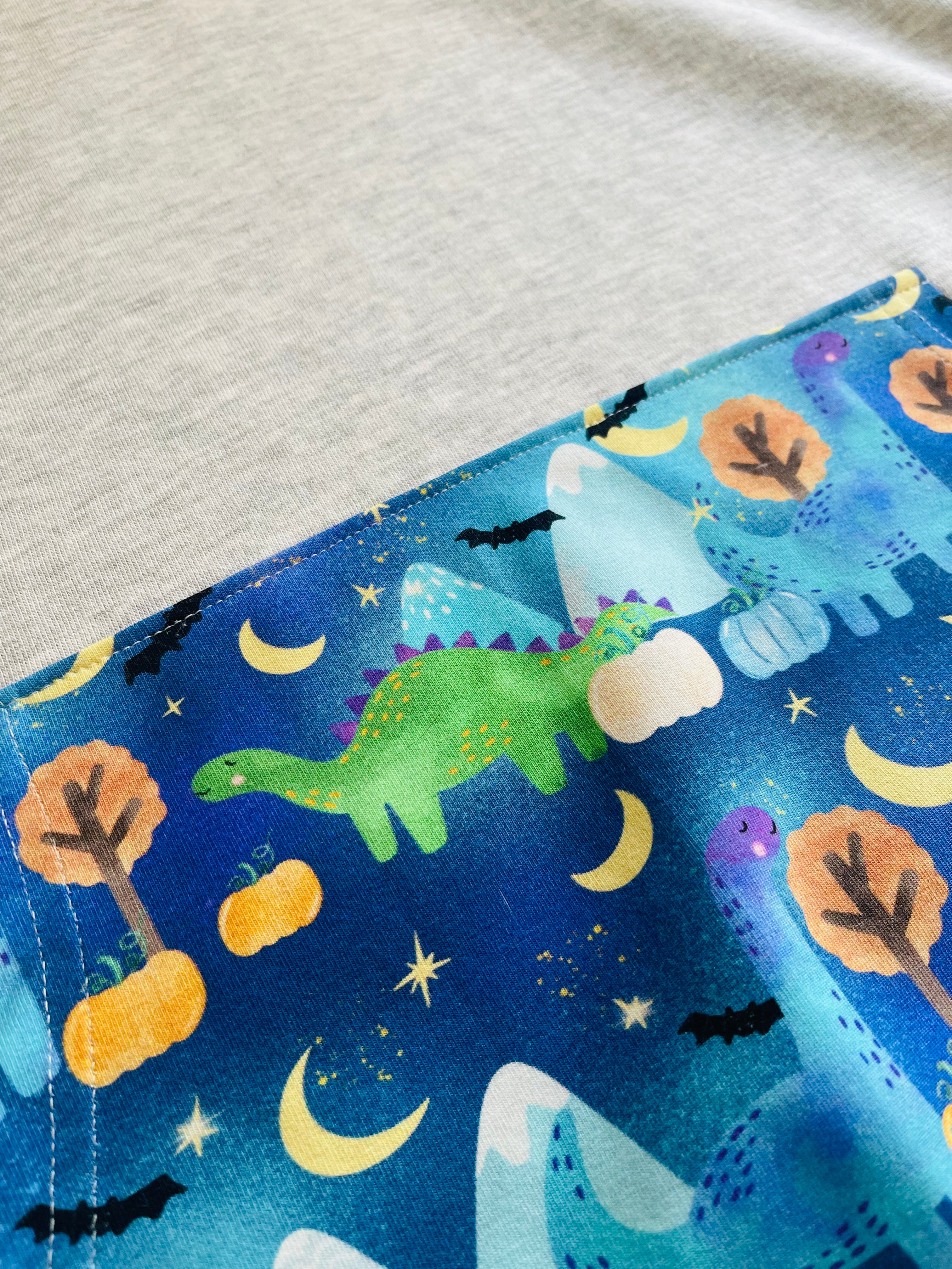 Blue Dinosaur Hoodie - 6/12 Months