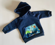 Blue Dinosaur Hoodie - 7-8 Years