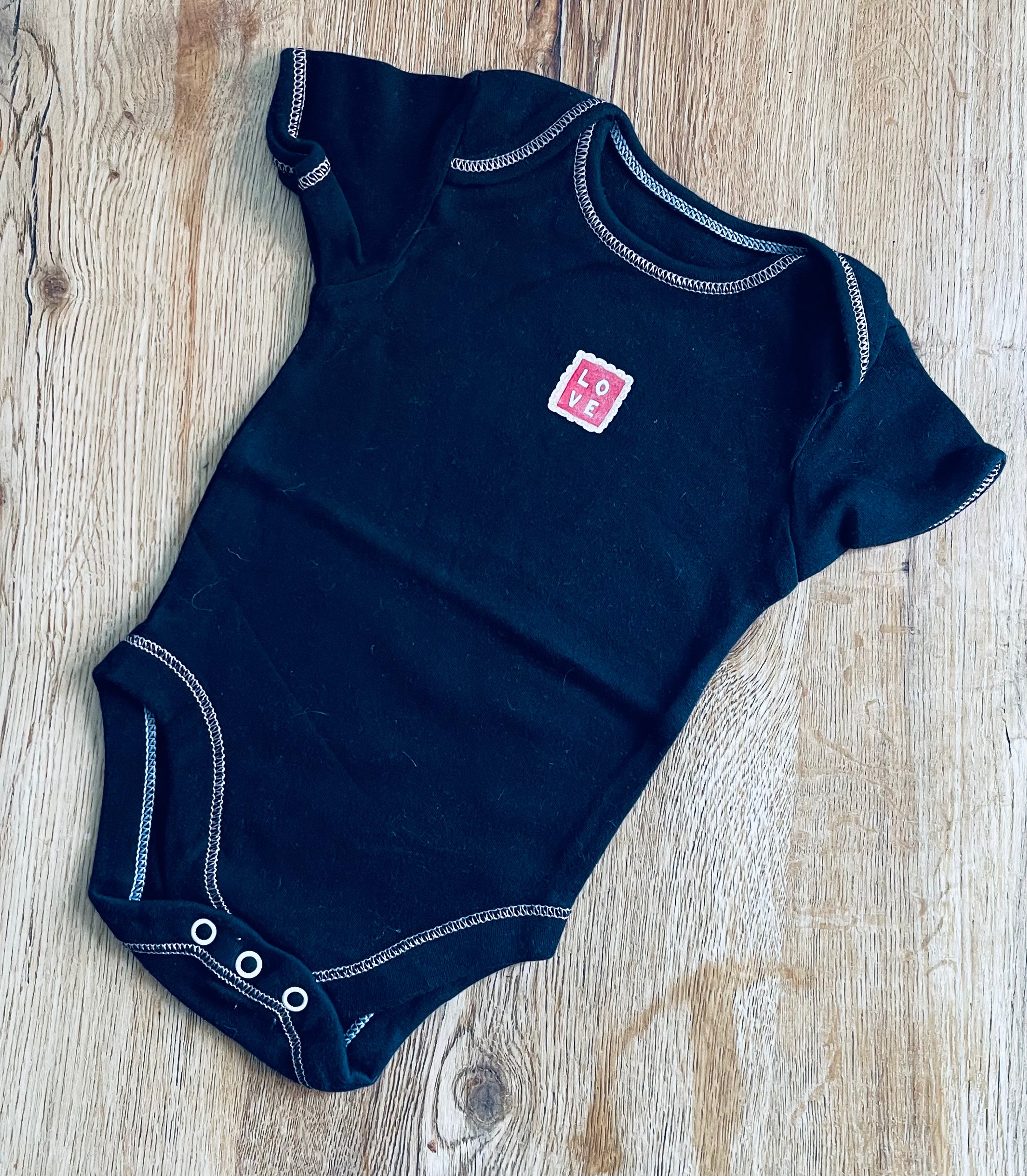 Love Stamp Baby Vest - 3-6 months