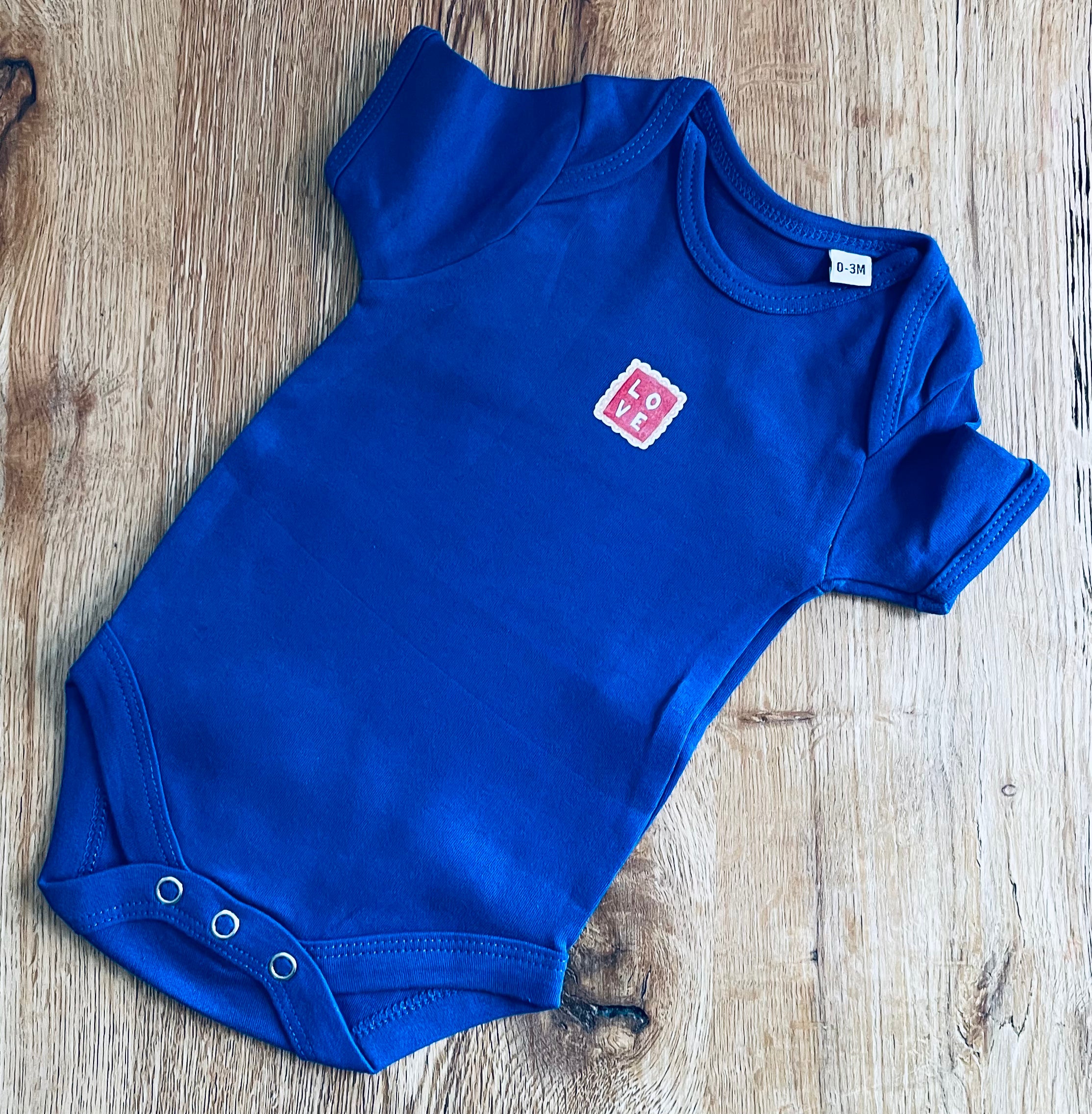Love Stamp Baby Vest - 0-3 months
