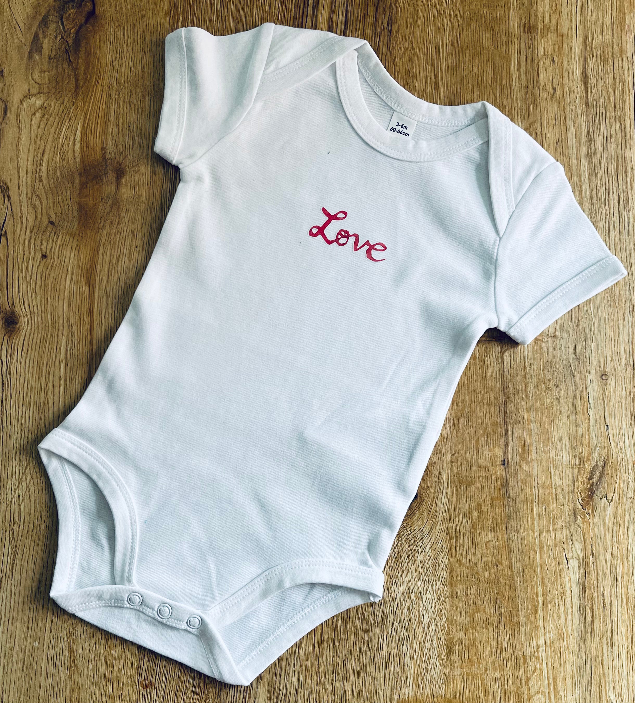 Love Baby Vest - 3-6 months