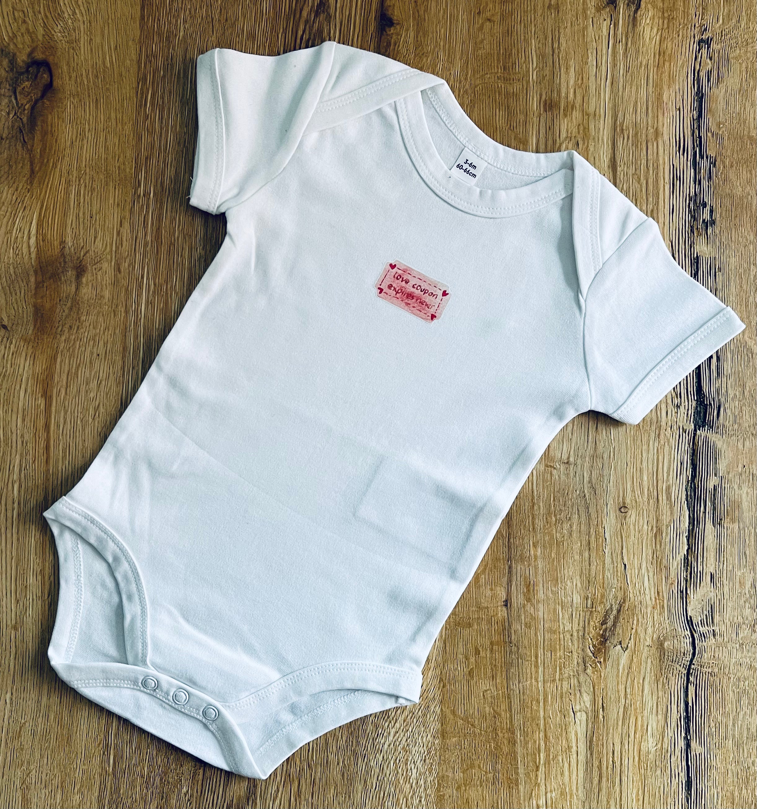 Love Coupon, Never Expires! Baby Vest - 3-6 months
