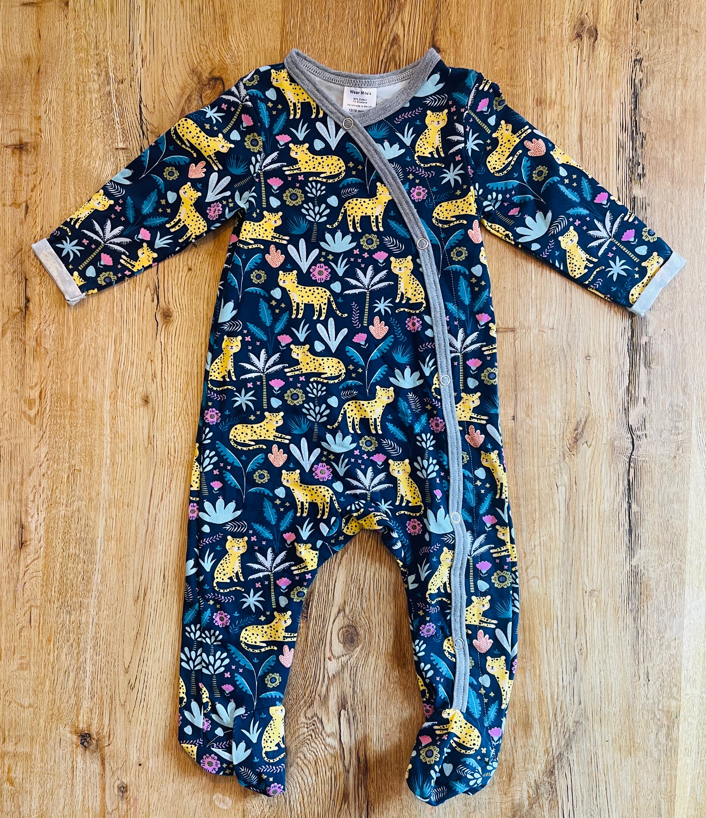 Cheetah Footed Sleepsuit - 12/18 months