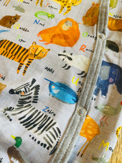 AlphaZoo Footed Sleepsuit - 0-3 months