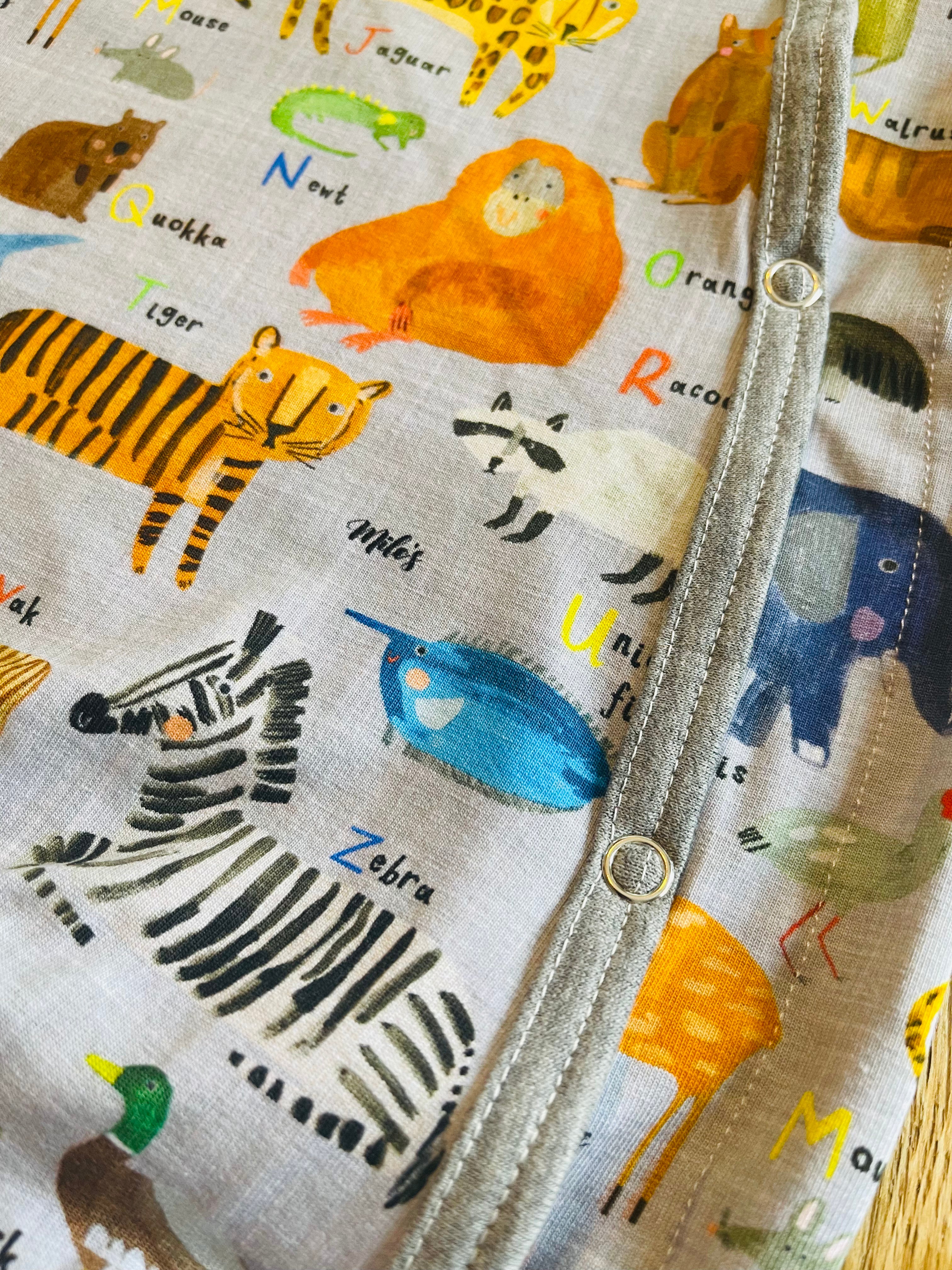 AlphaZoo Footed Sleepsuit - 0-3 months