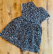 Sun Dress with twist back detail - Snow Leopard