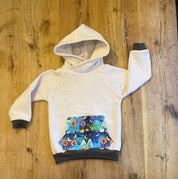 Blue Dinosaur Hoodie - 5-6 Years