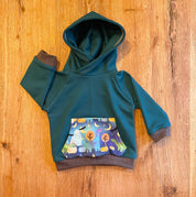 Blue Dinosaurs Hoodie - 3/6 months
