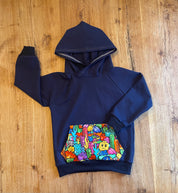 Blue Dinosaur Hoodie - 7-8 Years
