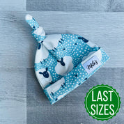 Blue Sheep Knot Top Baby Hat