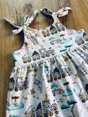 Safari Tours Tie Shoulder Dress