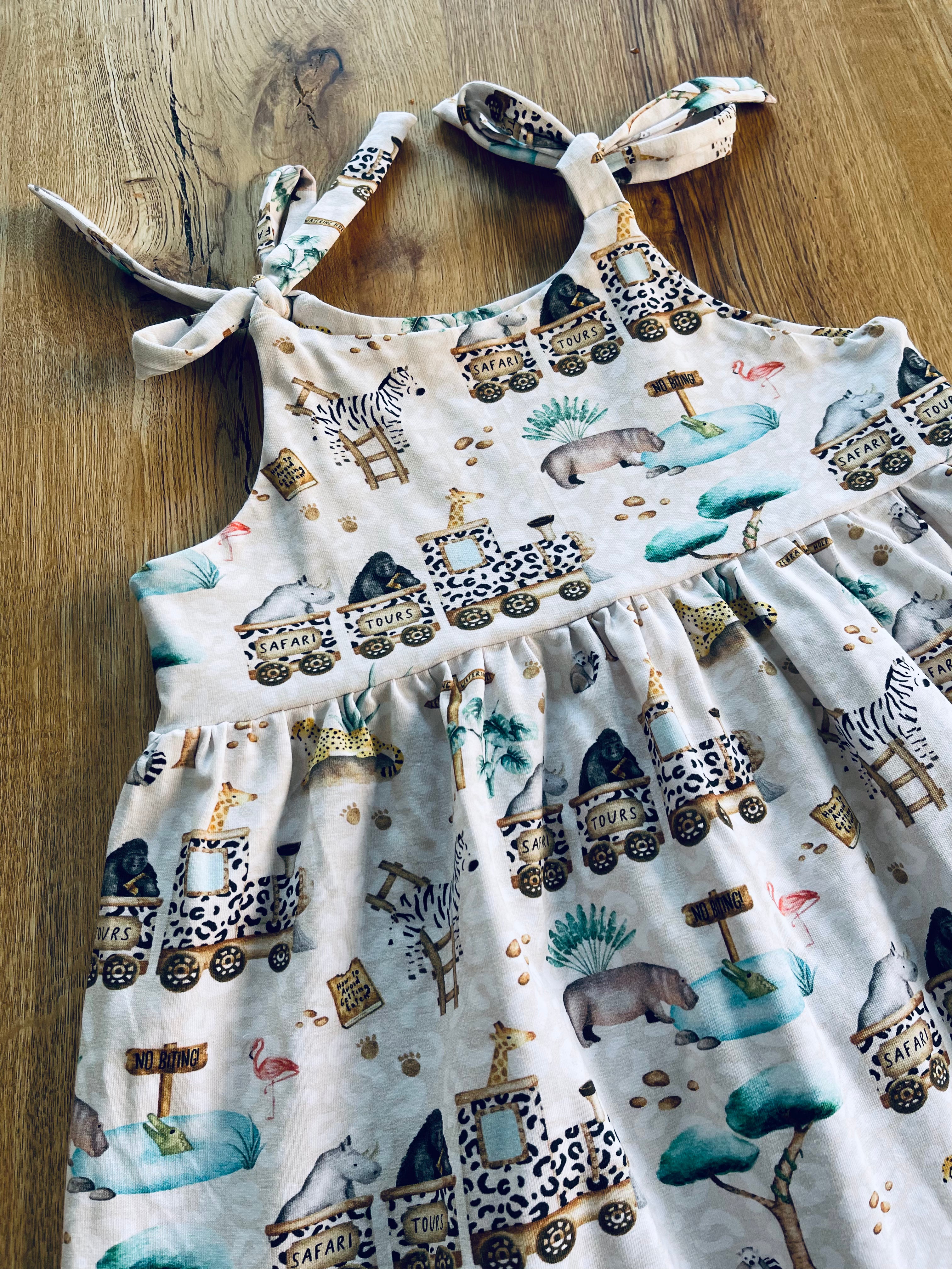 Safari Tours Tie Shoulder Dress