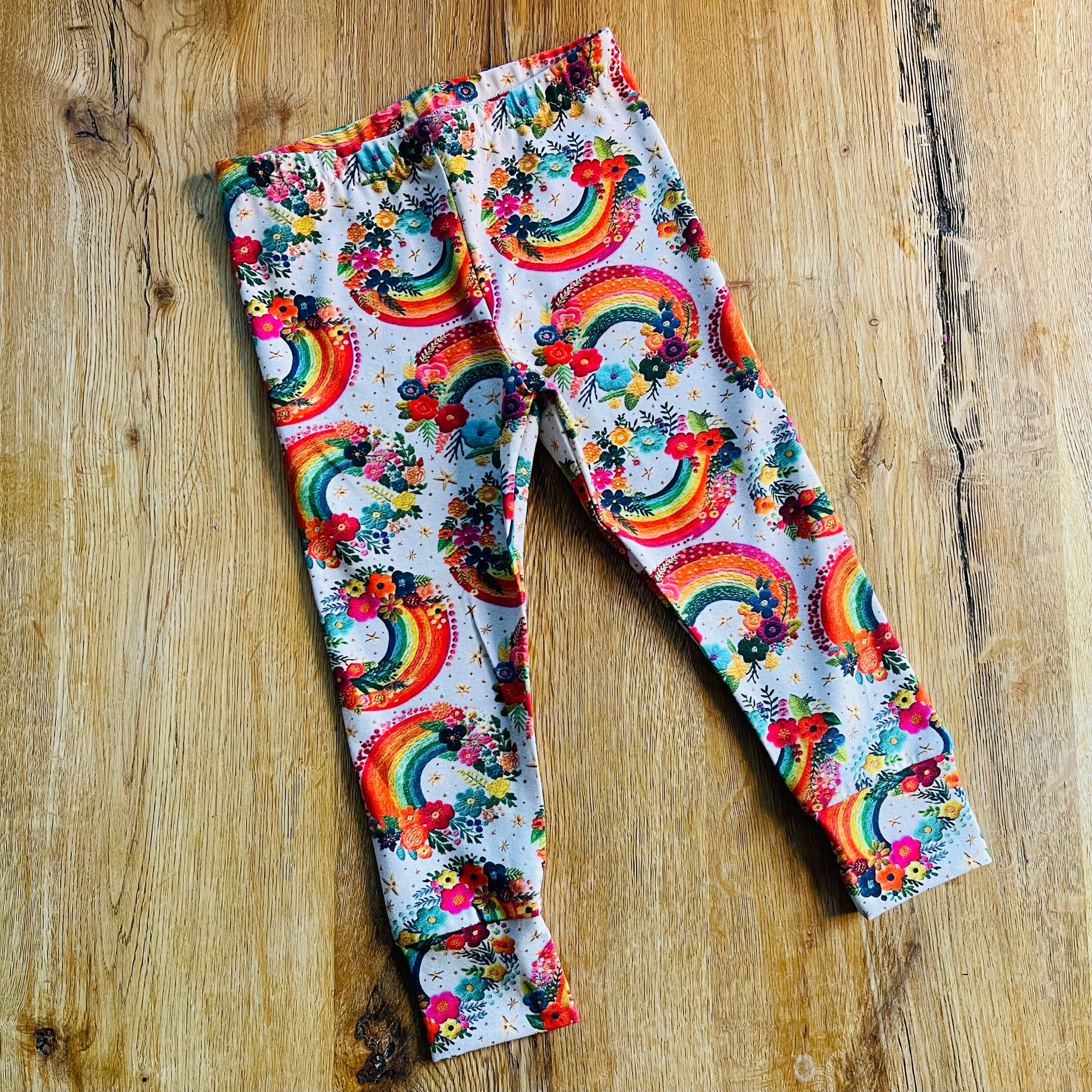 Rainbow Cuffed Leggings