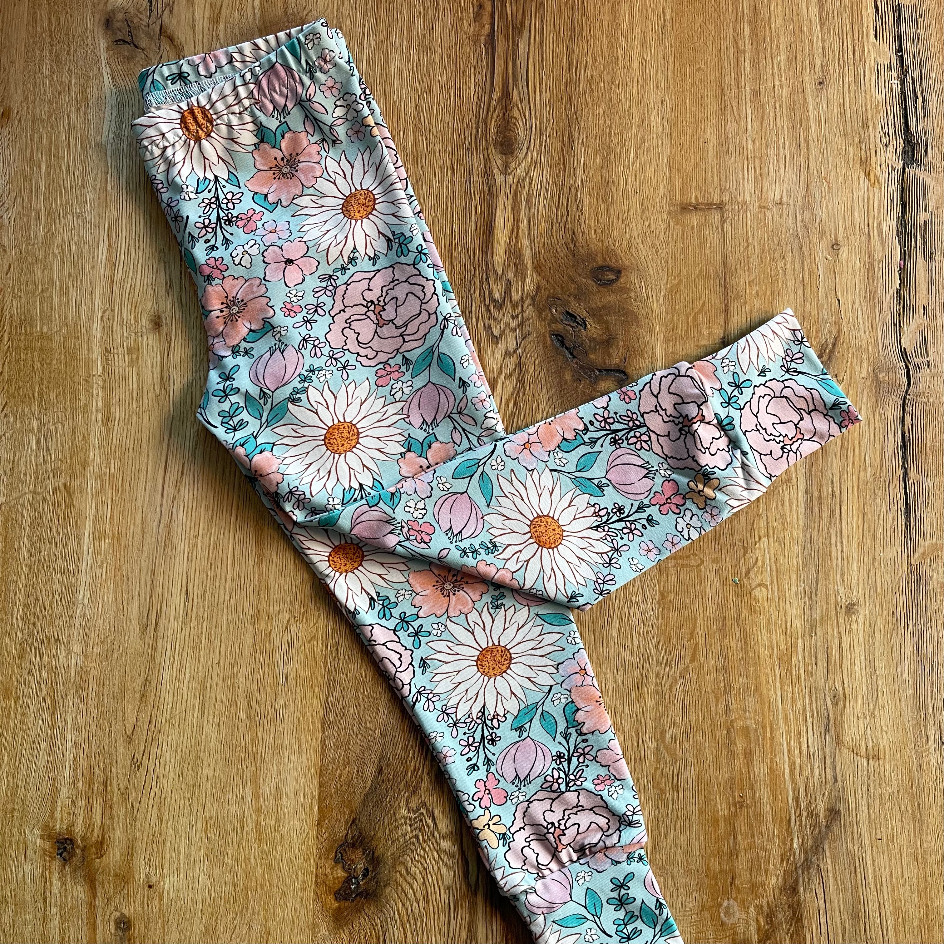 Floral Cuffed Leggings