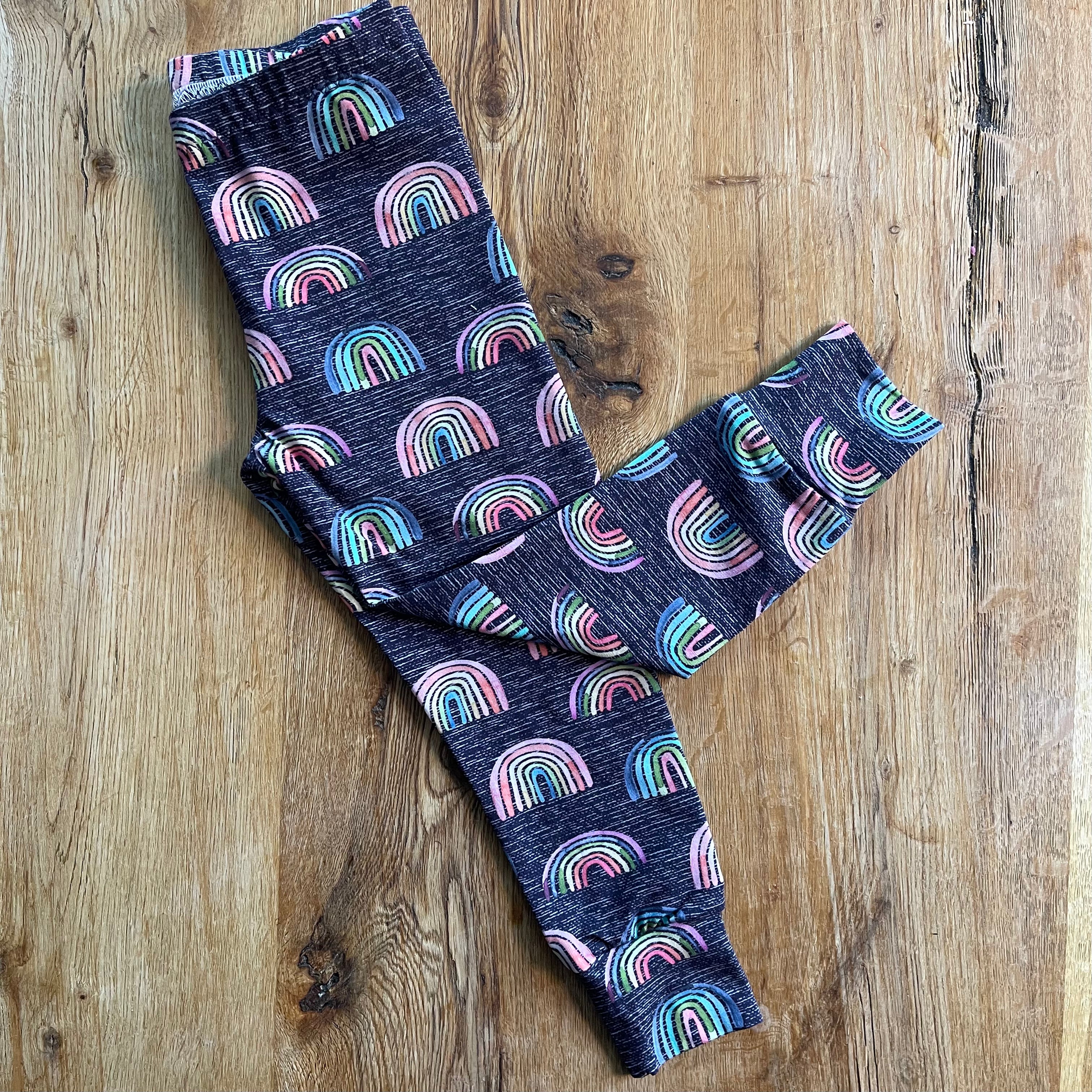 Rainbow Cuffed Leggings