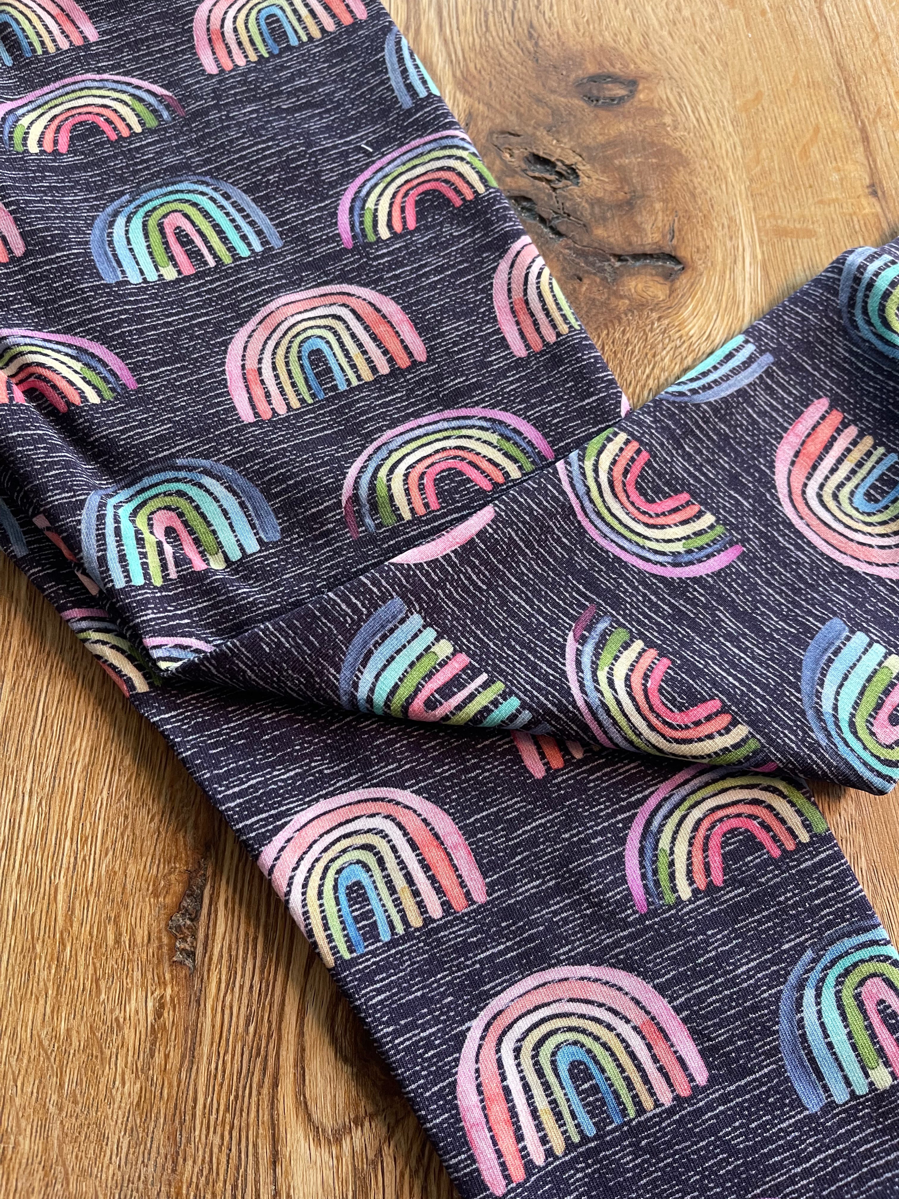 Rainbow Cuffed Leggings