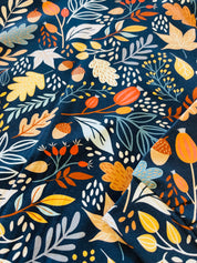 Navy Leaves Hoodie
