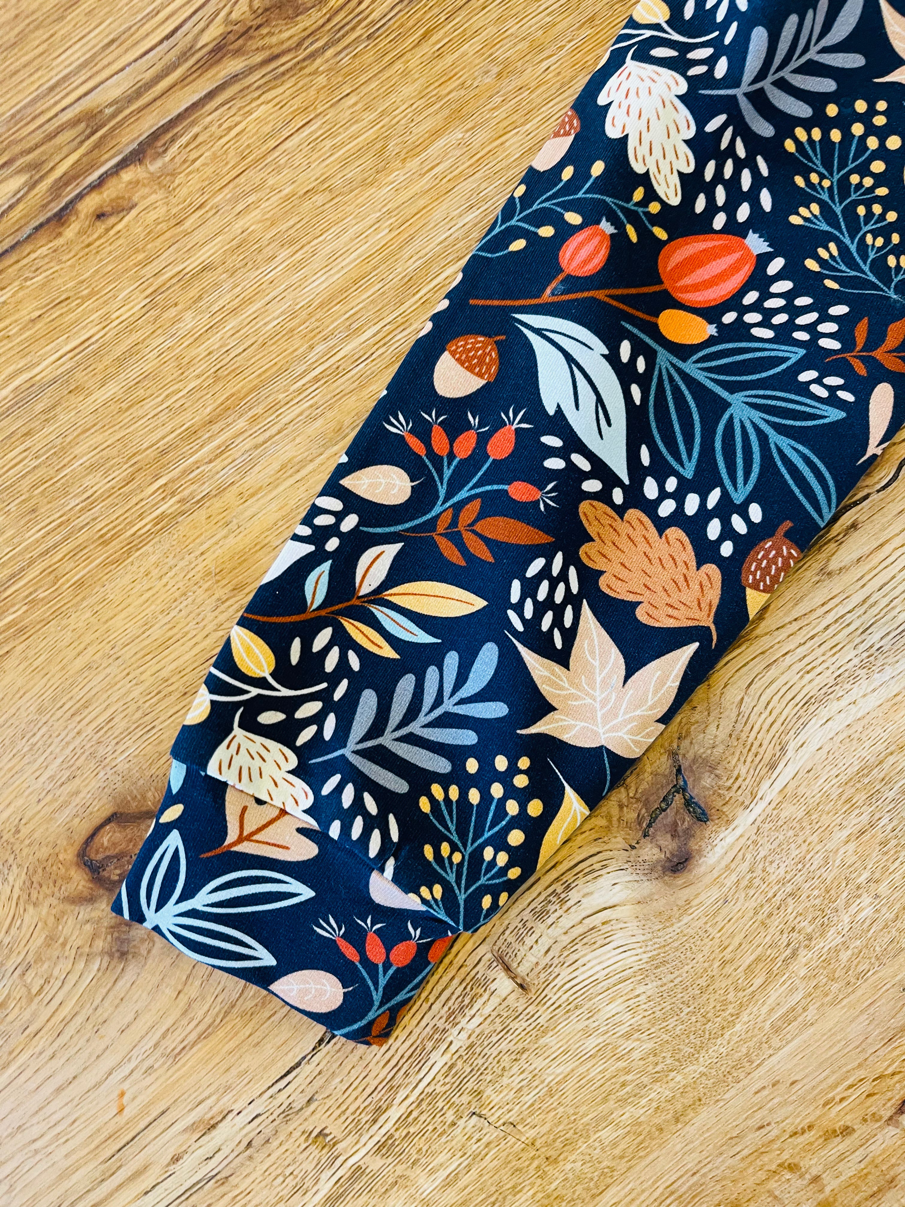 Navy Leaves Hoodie