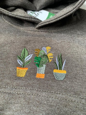 Plant Pot Embroidery Hoodie - 1-2 Years