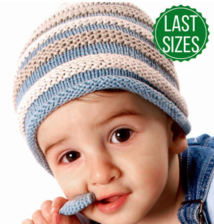 Hand Crocheted Dusky Blue Baby Hat