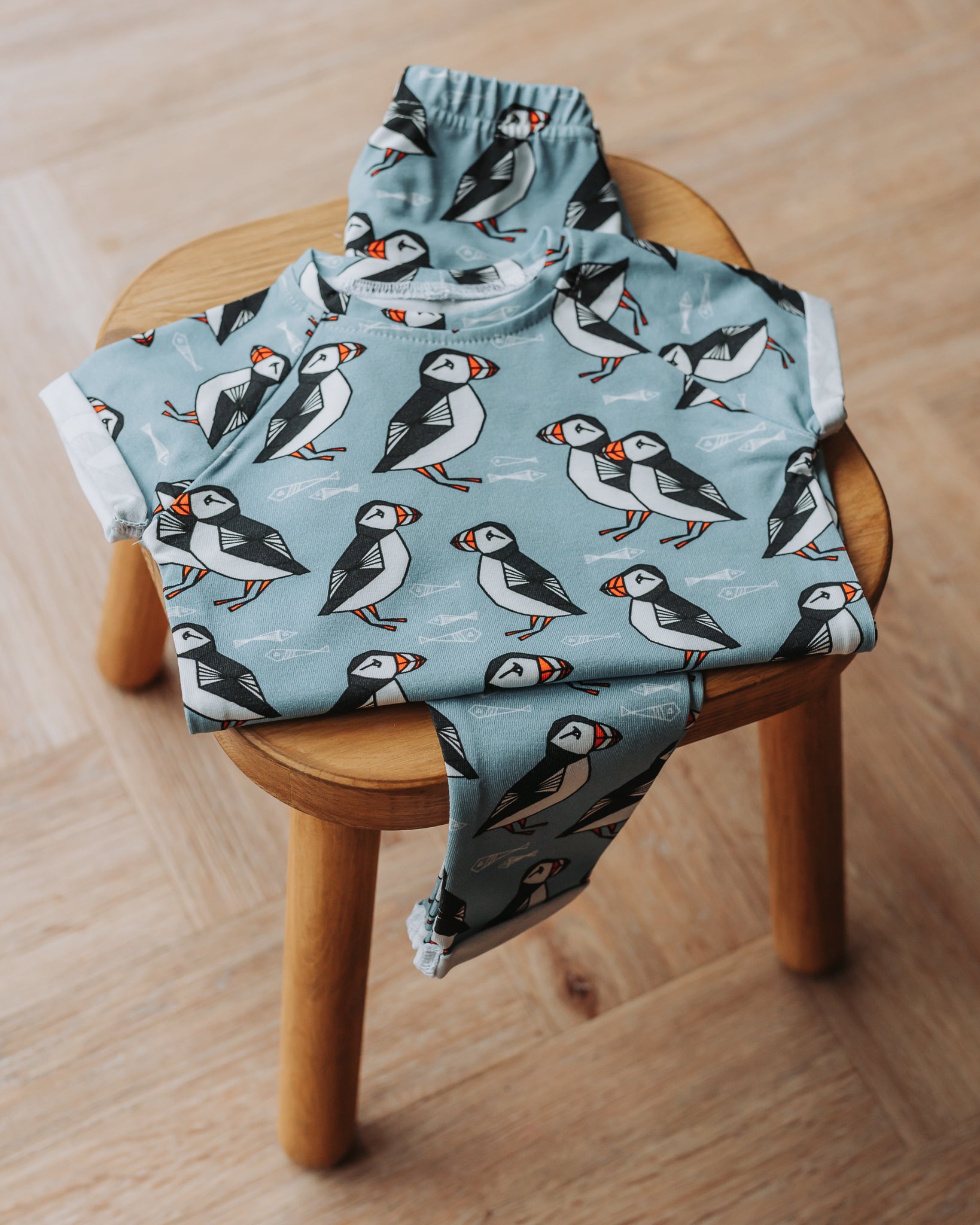Blue Puffin Outfit Bundle - 6-9 Months