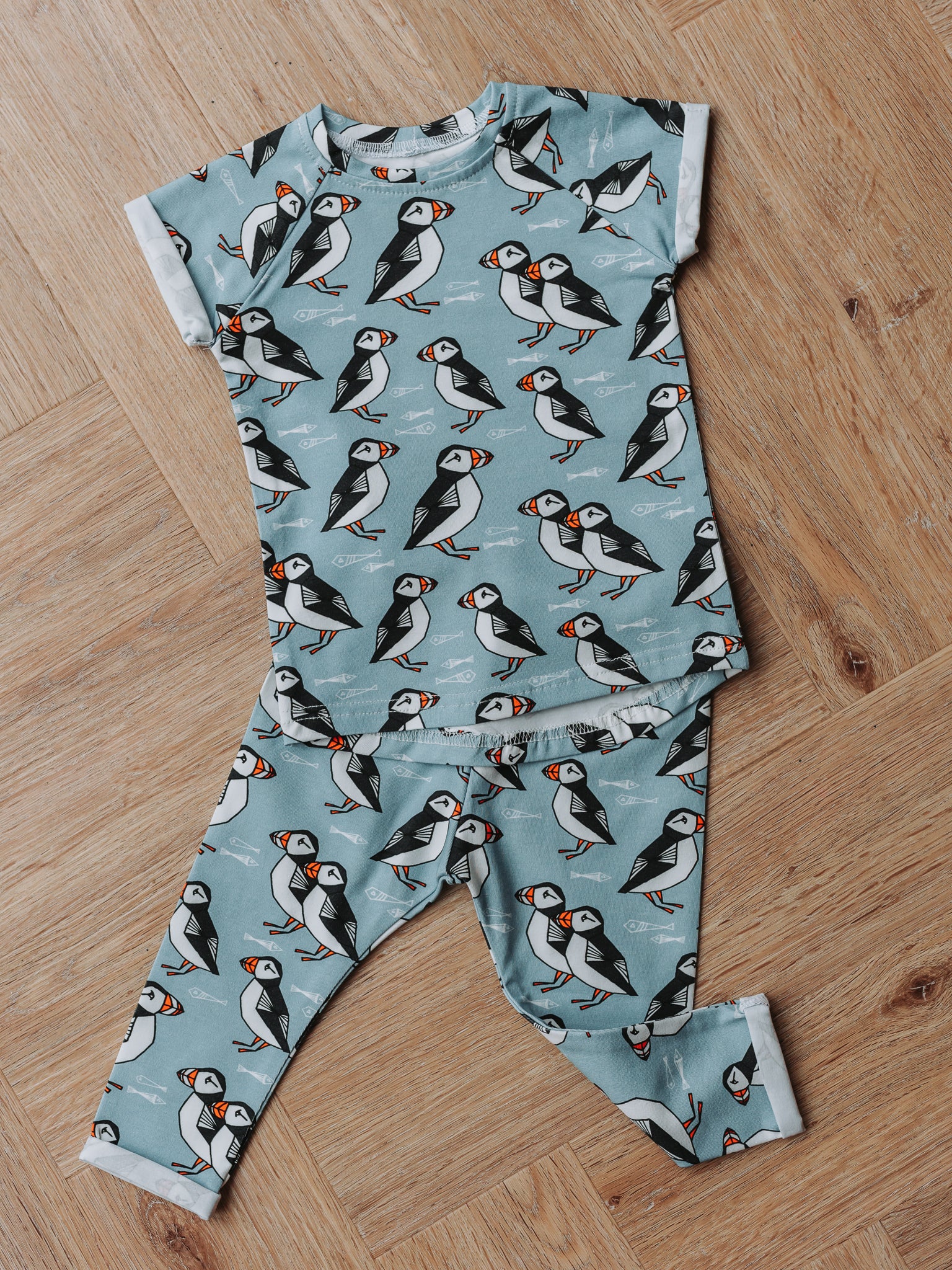Blue Puffin Outfit Bundle - 6-9 Months