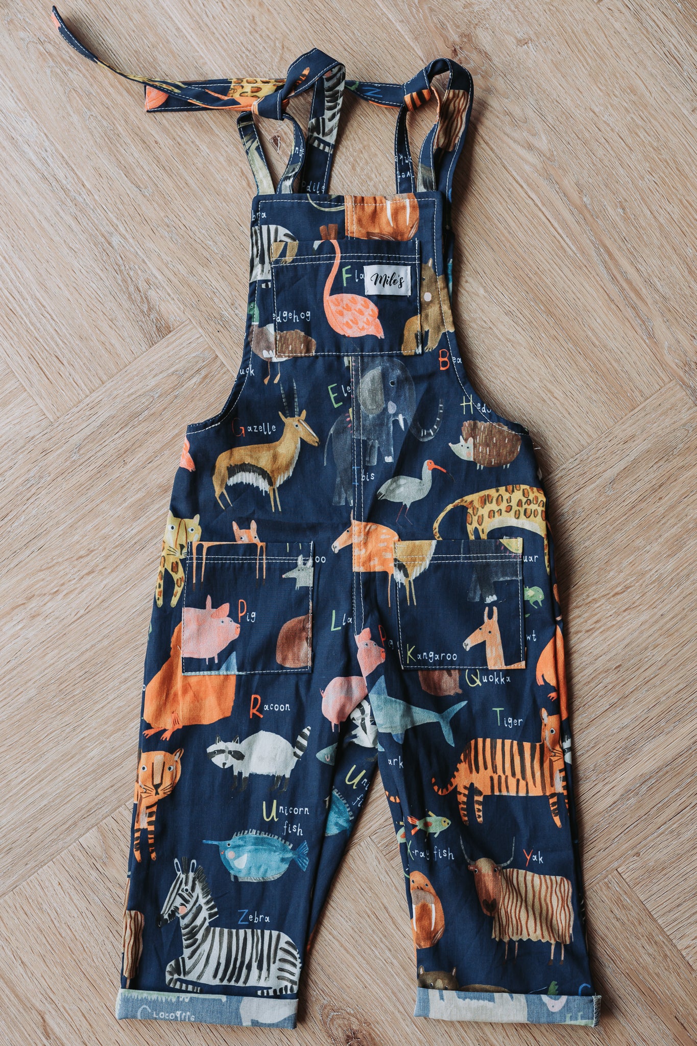 AlphaZoo Slouch Dungarees - Navy