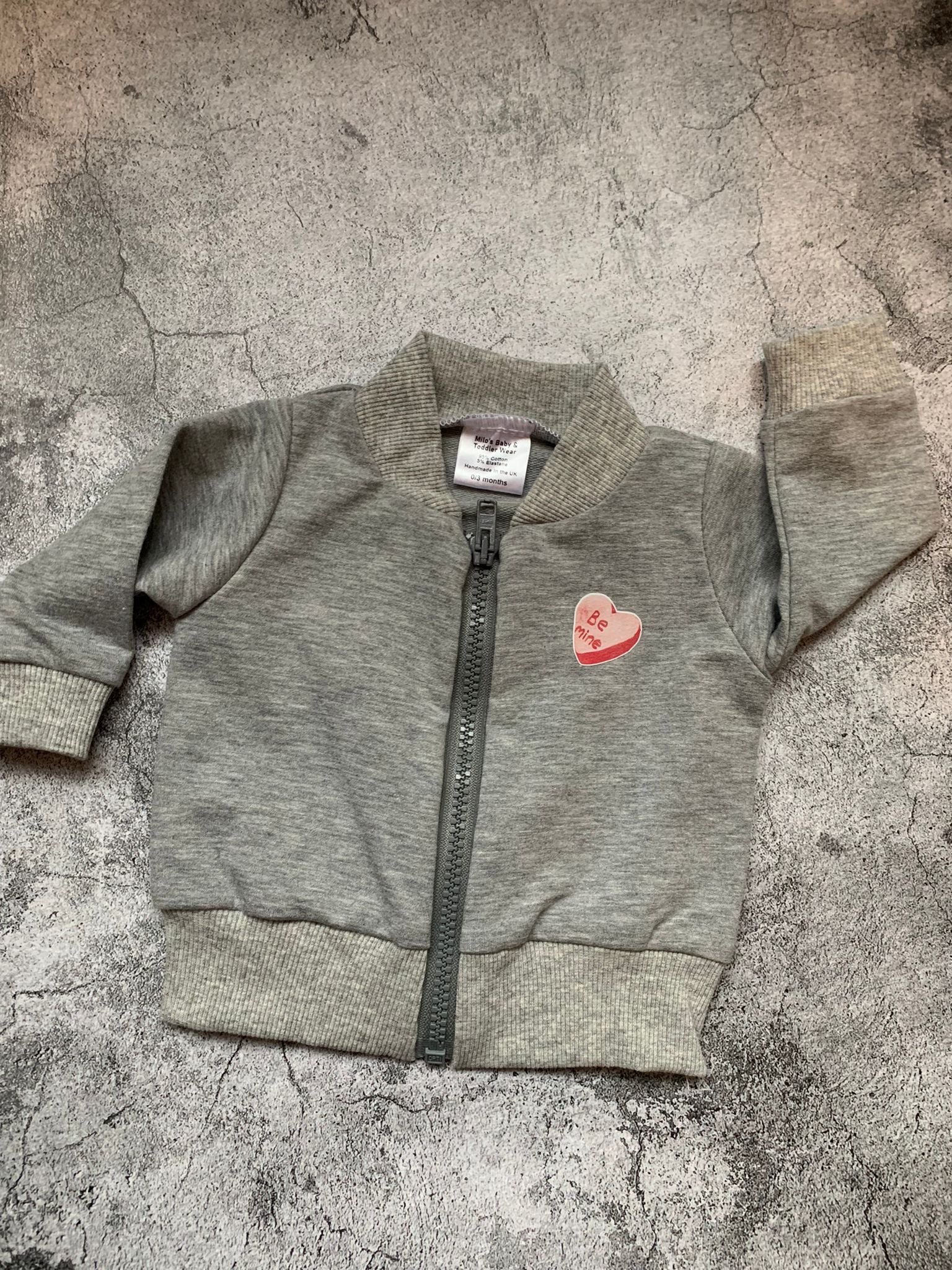'Be Mine' Bomber Jacket -  0-3 Months